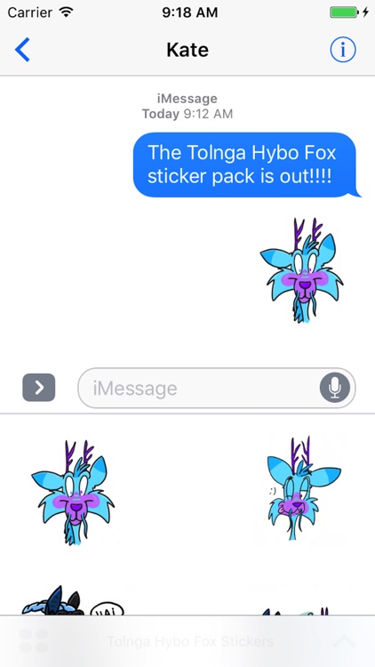 Tolnga Hybo Fox Stickers
