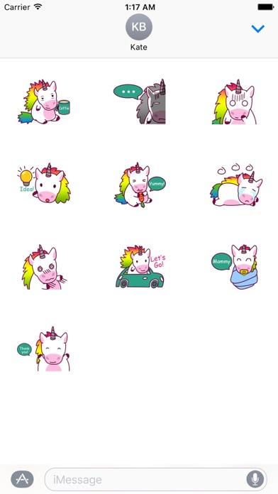 Rainbow Unicorn - UnicornMoji Sticker screenshot 3