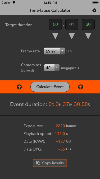 Time-lapse Calculator