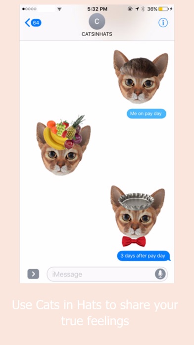 Cats in Hats Emoji Keyboard screenshot 2