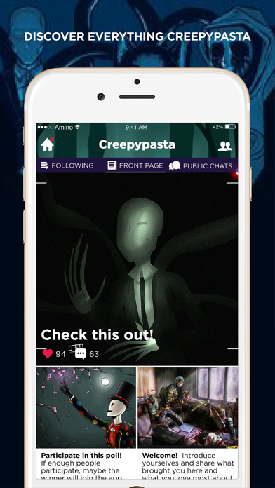 Mrcreepypasta Amino By Narvii Inc Ios United States Searchman App Data Information - all stop it slender 2 outfit codes roblox amino