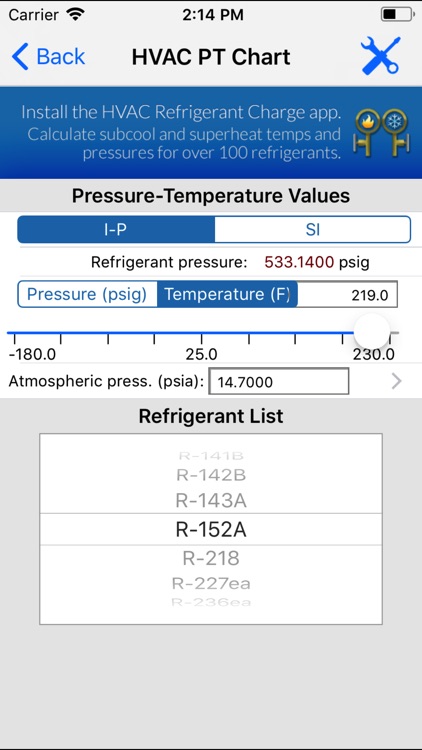 Refrigerant Pressure Temperature Chart App