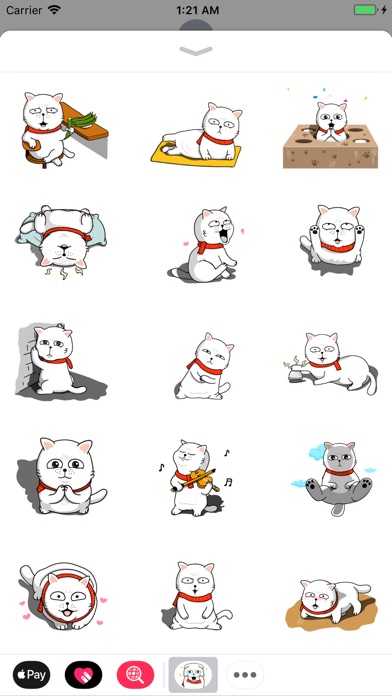 Animated While Cat Stickers screenshot 3