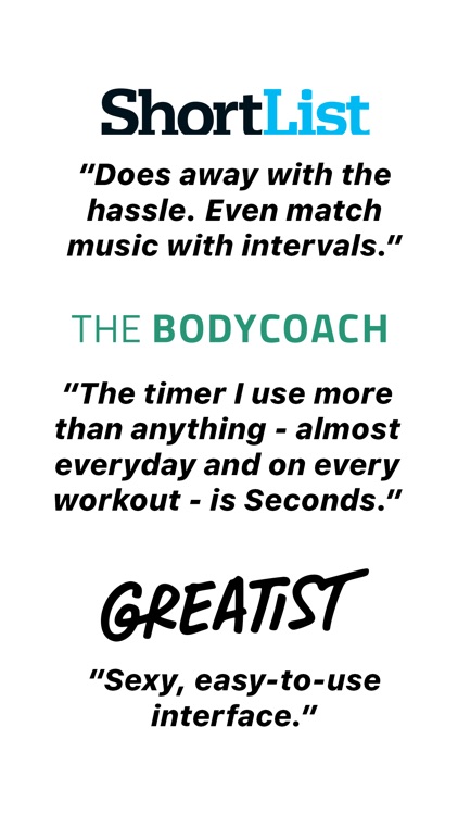 Seconds Interval Timer HIIT