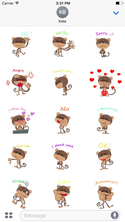 monkey emojis sticker