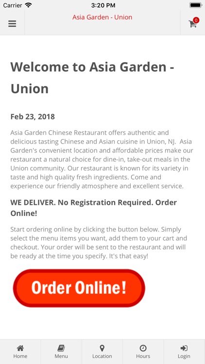 Asia Garden Restaurant Union