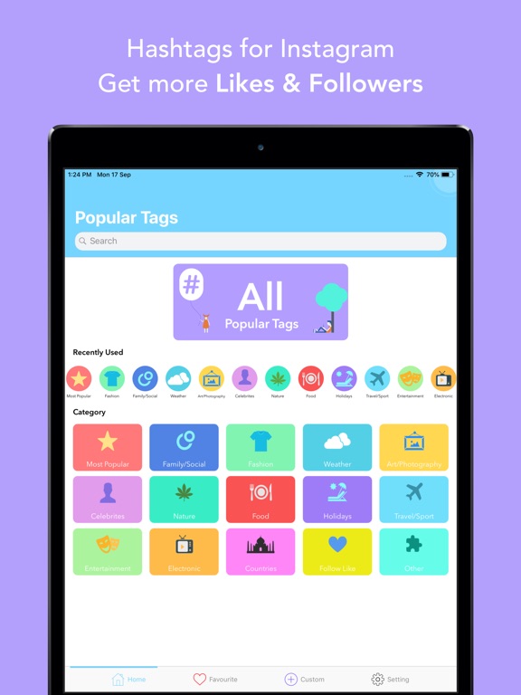 screenshot 1 for hashtag tags for instagram - instagram tags to get most likes and followers