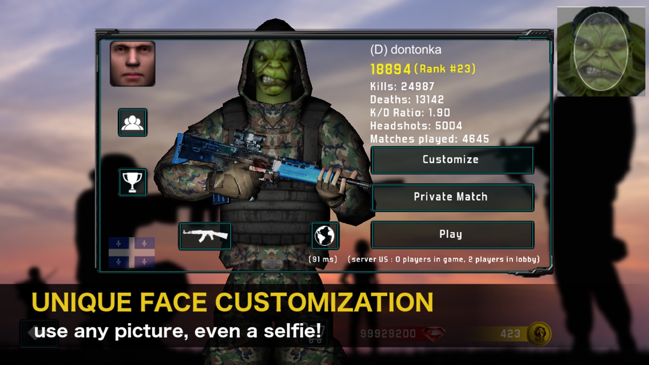 Natural Born Soldier Hack screenshot 2 - iOS game interface