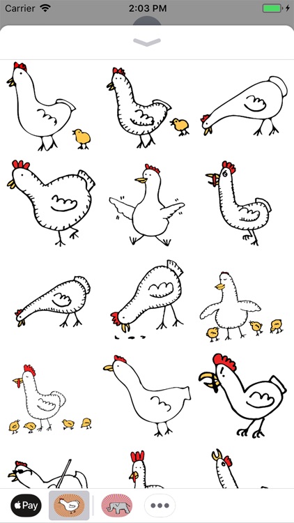 Happy Chickens Stickers