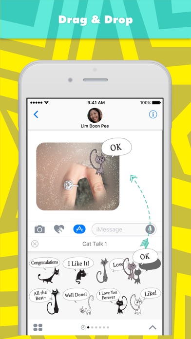 cat talk 1 stickers by wenpei screenshot 3