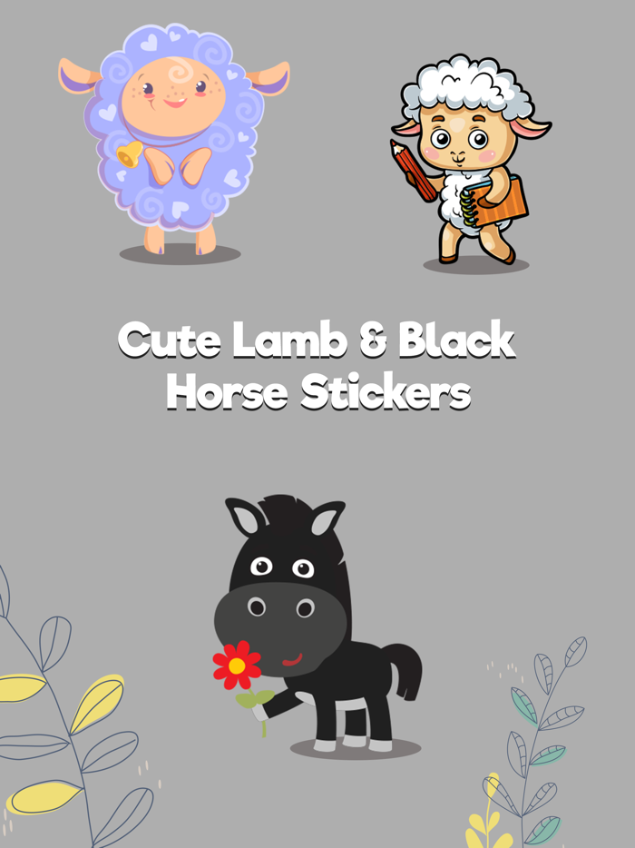 Lamb  Black Horse Stickers
