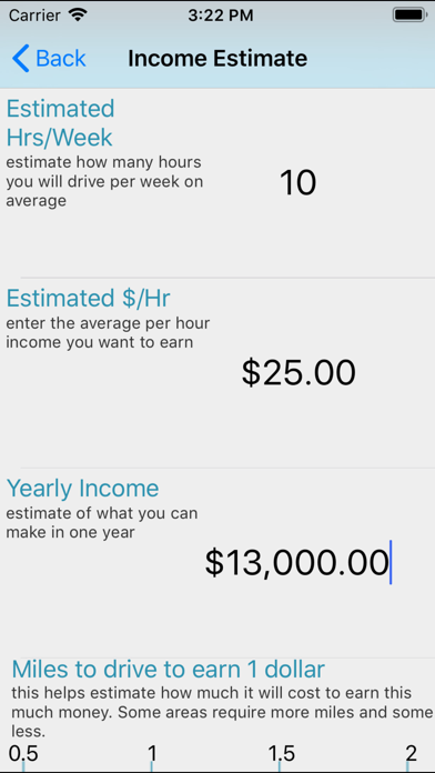 iDrive Car Calculator screenshot 2