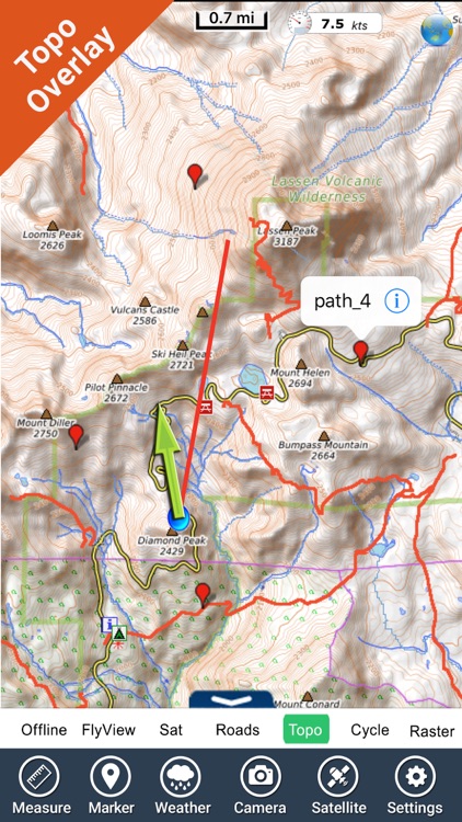 Lassen Volcanic National Park - GPS Map Navigator