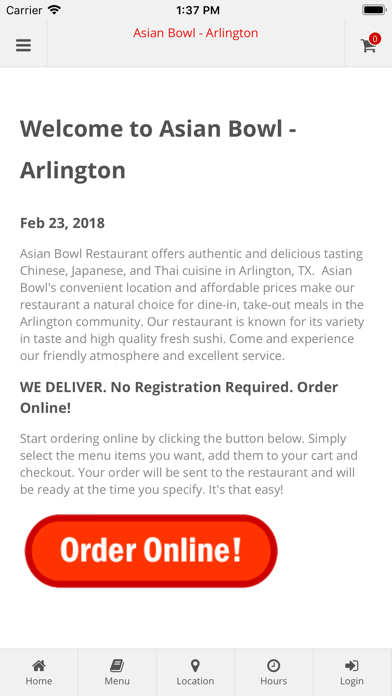 How to cancel & delete Asian Bowl Arlington from iphone & ipad 1