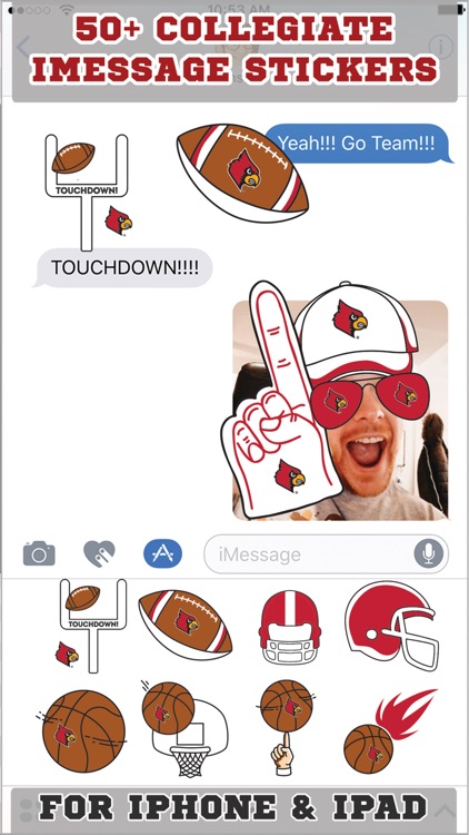 Louisville Cardinals Stickers PLUS for iMessage