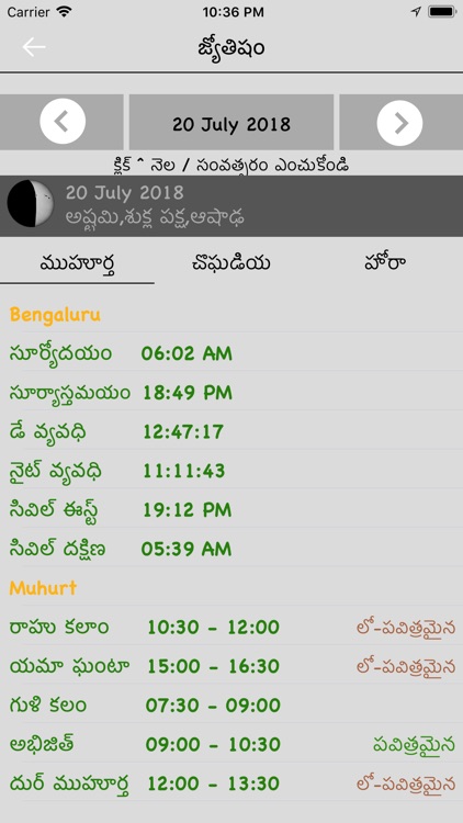 Telugu Calendar - Panchang screenshot-3