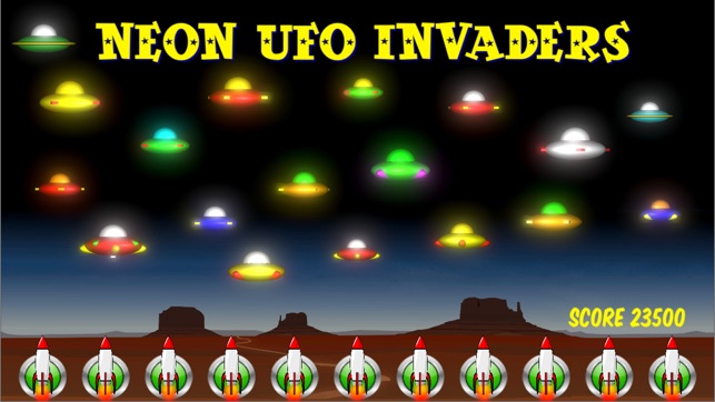 Neon UFO Invaders Pro(圖1)-速報App