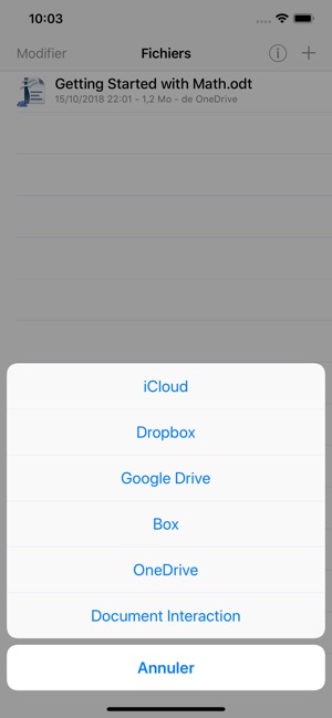 fichier odt iphone