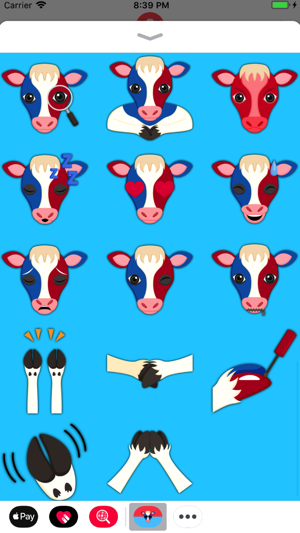 USA Red White Blue Patriot Cow(圖5)-速報App