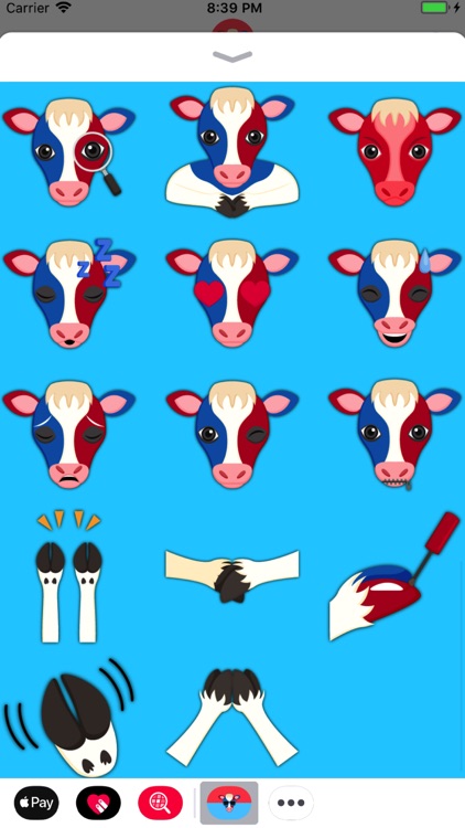 USA Red White Blue Patriot Cow screenshot-4