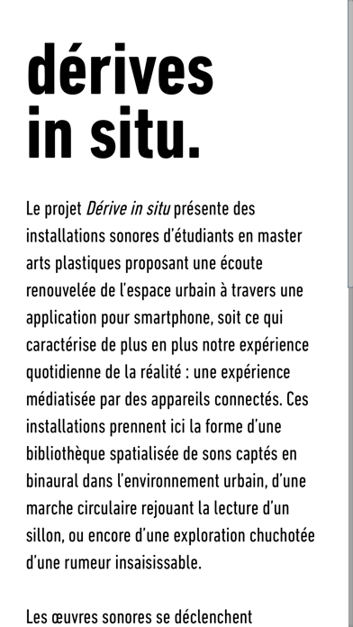 Dérives in situ screenshot 2