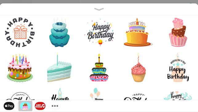 Happy Birthday Cake Stickers