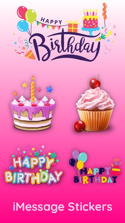 Birthday Party Wishes Stickers