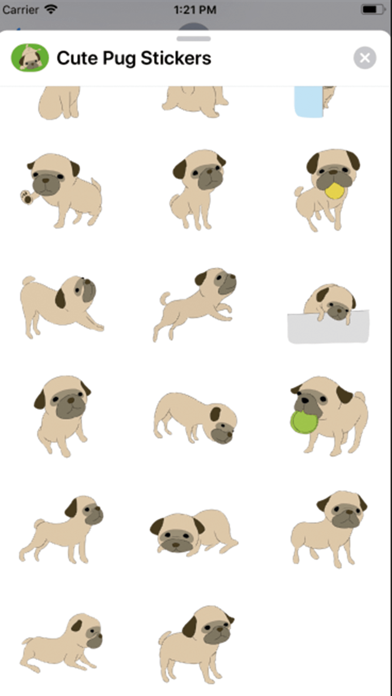 Cute Pug Stickers ！ screenshot 4