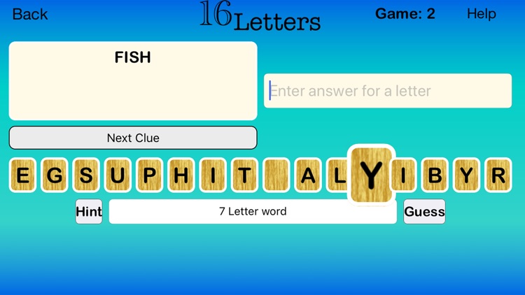 16 Letters-Fast fun word quiz