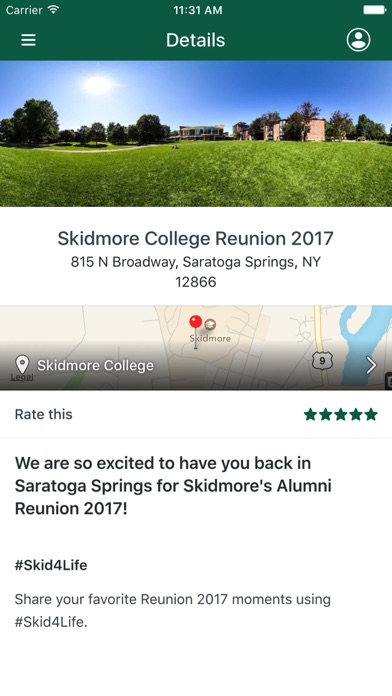 Skidmore College Events screenshot 3