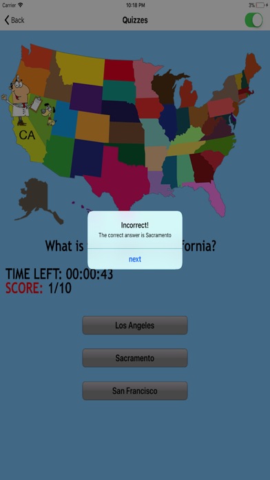 Cartoon States and Capitals screenshot 4