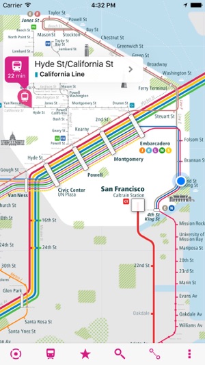 San Francisco Rail Map Lite