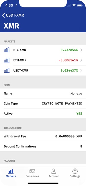 ALTX: Third party Bittrex app(圖5)-速報App