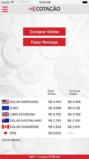Cotação Câmbio Online On The Screenshots