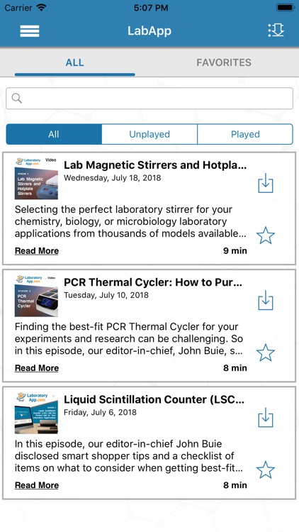 Laboratory App: Lab Equipment