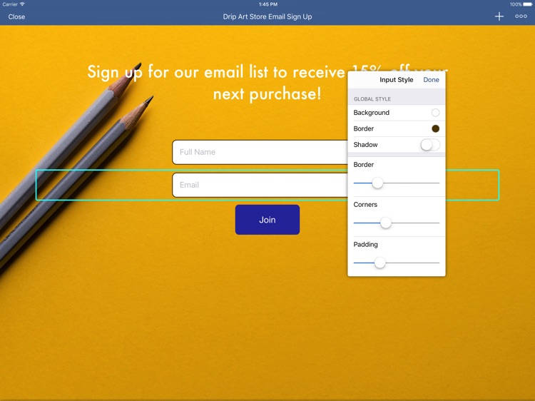 ActiveCampaign Forms for iPad