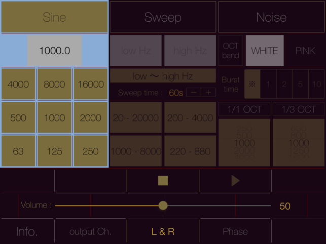 Audio Tone Generator for iPad