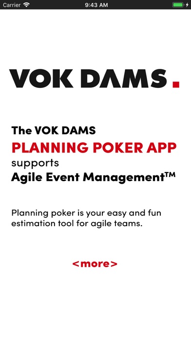 Planning Poker VOK DAMS screenshot 2