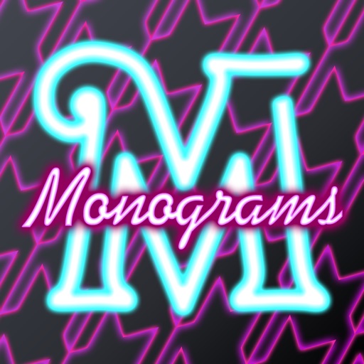 Neon Monogram - Designer Wallpaper, Icon Skin Monograms and Customized Backgrounds iOS App