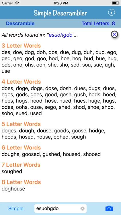 Word Descrambler by SoftTarget Computing
