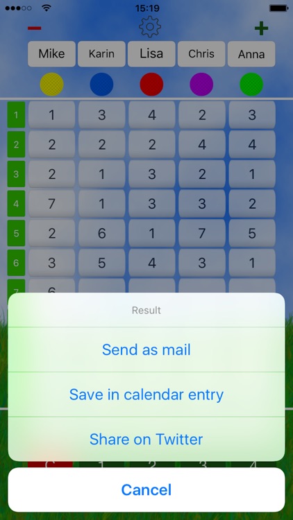 Mini Golf Score Card
