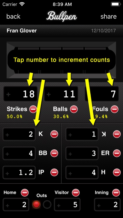 Bullpen Pitch Counter