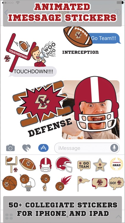 Boston College Eagles Animated+Stickers - iMessage