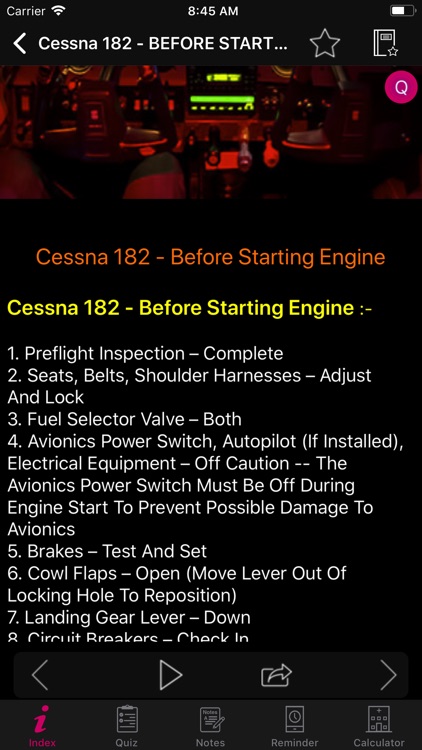Cessna 182 Preflight Checklist screenshot-4