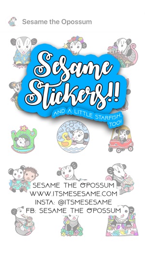 Sesame the Opossum StickerPack(圖1)-速報App