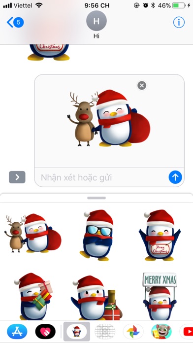 Xmas Penguins Sticker - 2017 screenshot 3