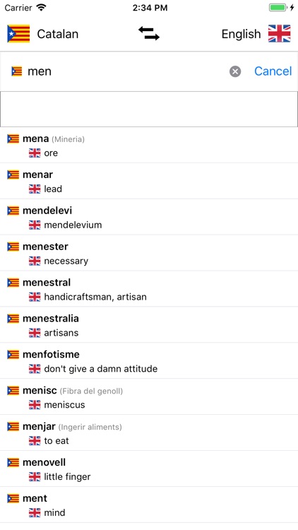 Catalan-English Dictionary screenshot-0