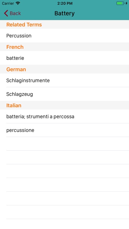 Percussion Pocket Dictionary