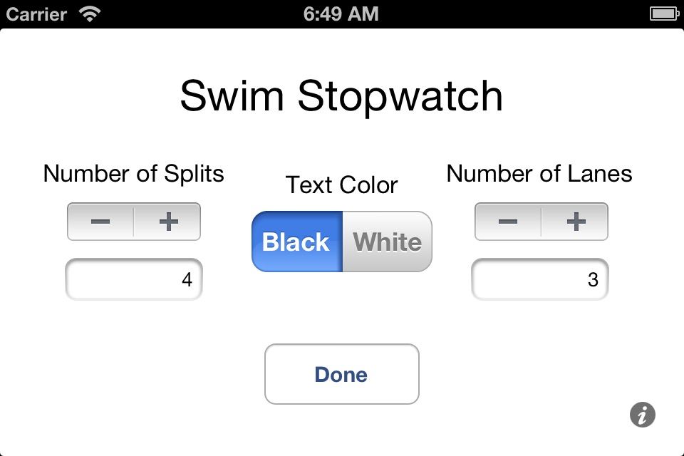 Swim Stopwatch screenshot 2