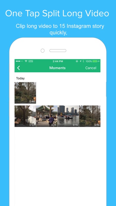 15S - Cut Long Video for Story screenshot 2